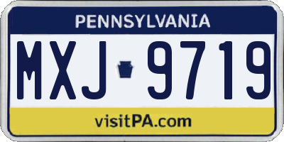 PA license plate MXJ9719