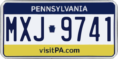 PA license plate MXJ9741