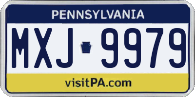PA license plate MXJ9979