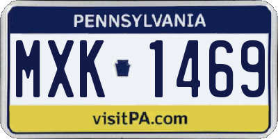 PA license plate MXK1469