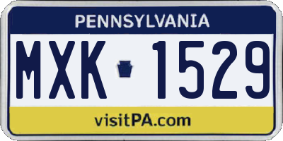 PA license plate MXK1529