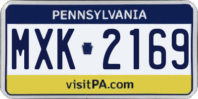 PA license plate MXK2169