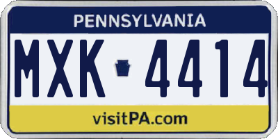 PA license plate MXK4414