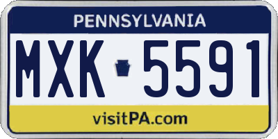 PA license plate MXK5591