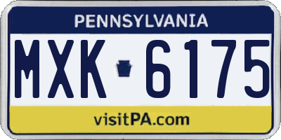 PA license plate MXK6175