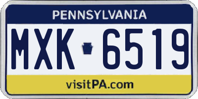 PA license plate MXK6519