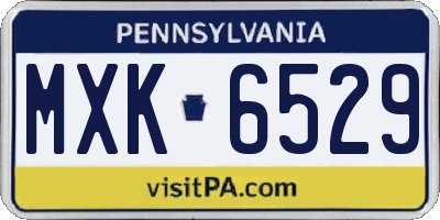 PA license plate MXK6529