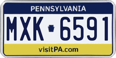 PA license plate MXK6591