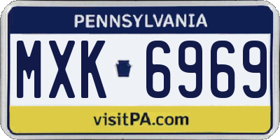 PA license plate MXK6969