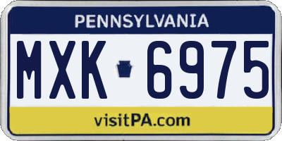 PA license plate MXK6975