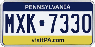 PA license plate MXK7330