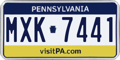 PA license plate MXK7441