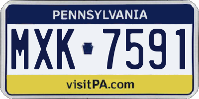 PA license plate MXK7591