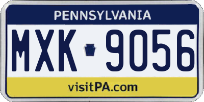 PA license plate MXK9056