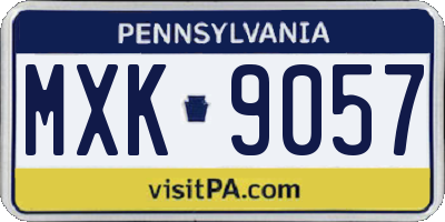 PA license plate MXK9057