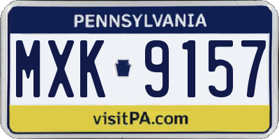 PA license plate MXK9157
