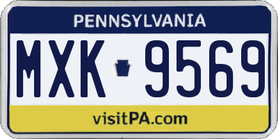 PA license plate MXK9569