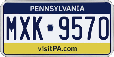 PA license plate MXK9570