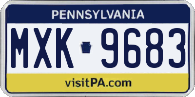 PA license plate MXK9683