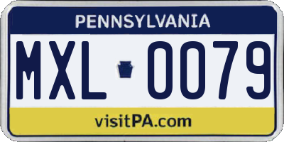 PA license plate MXL0079