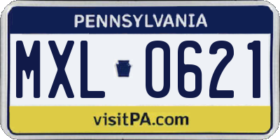 PA license plate MXL0621