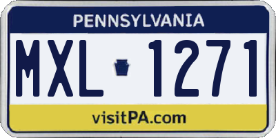 PA license plate MXL1271