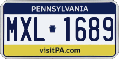 PA license plate MXL1689