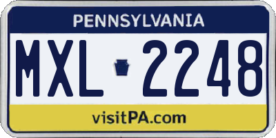 PA license plate MXL2248