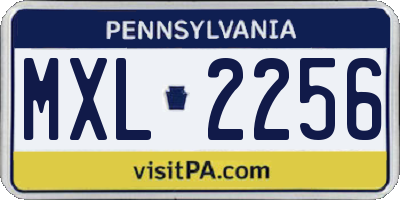 PA license plate MXL2256