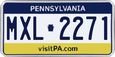 PA license plate MXL2271