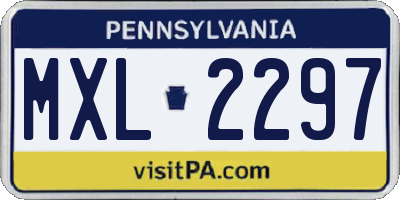 PA license plate MXL2297