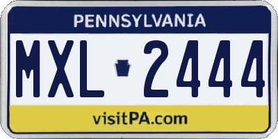 PA license plate MXL2444