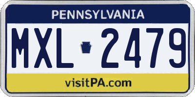 PA license plate MXL2479
