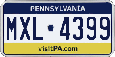 PA license plate MXL4399