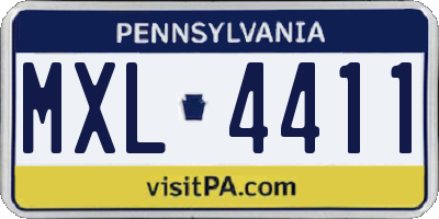 PA license plate MXL4411