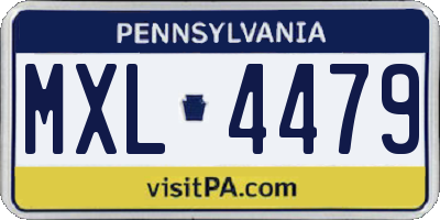 PA license plate MXL4479