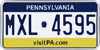 PA license plate MXL4595