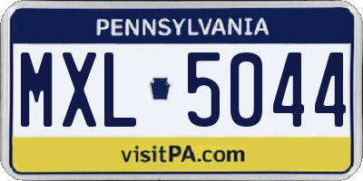 PA license plate MXL5044