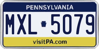 PA license plate MXL5079