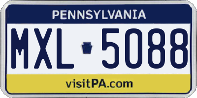 PA license plate MXL5088