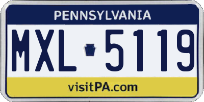 PA license plate MXL5119
