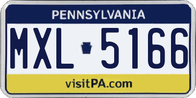 PA license plate MXL5166