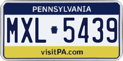 PA license plate MXL5439