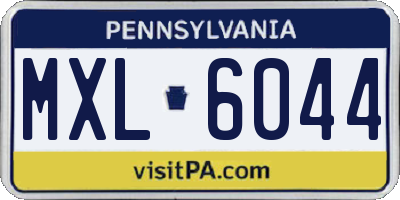 PA license plate MXL6044