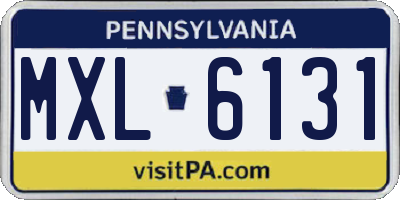 PA license plate MXL6131