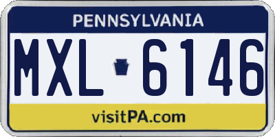PA license plate MXL6146