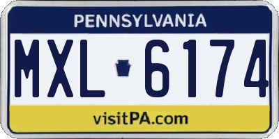 PA license plate MXL6174