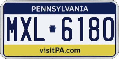 PA license plate MXL6180