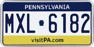 PA license plate MXL6182