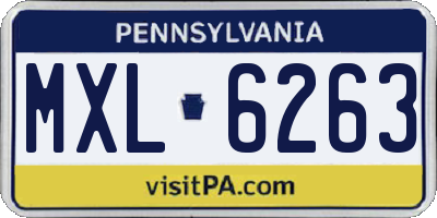 PA license plate MXL6263